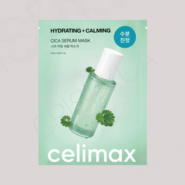 Заспокійлива тканинна маска для обличчя з центелою азійською Celimax  Cica Serum Mask - 27 мл